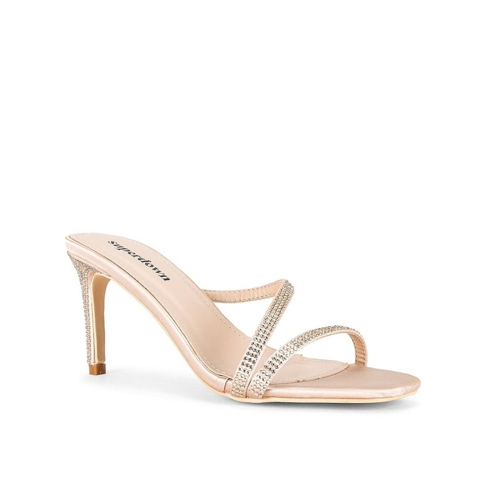 Superdown Ana Heel in Rose Gold